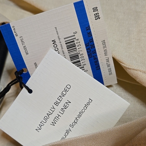 Anne Klein Cream Casual Button Down Shirt - Picture 5 of 5